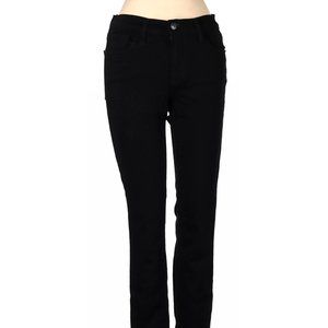 Frame Jeans Black Straight Leg Cut Super Low Rise Waist Sz 25 #177